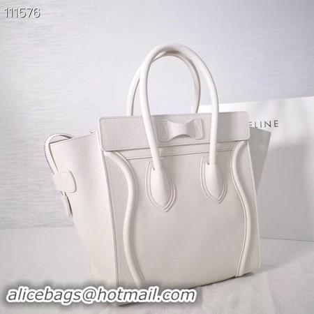 Discount CELINE MICRO LUGGAGE HANDBAG IN LAMINATED LAMBSKIN 167793-25