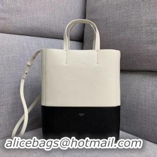 Cheap Price Celine Original Leather CABAS Bag 189813 White&Black