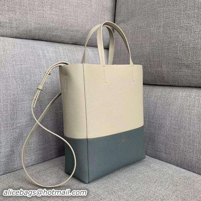 Shop Duplicate Celine Original Leather CABAS Bag 189813 White&Blue