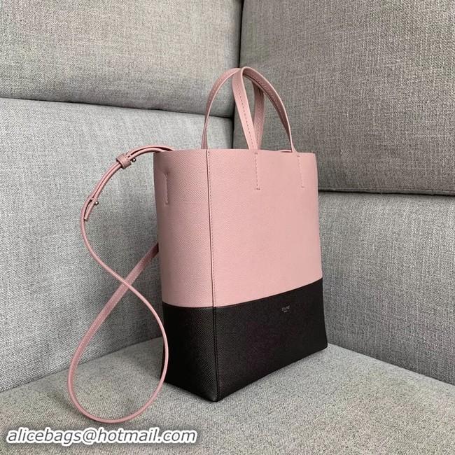 Discount Celine Original Leather CABAS Bag 189813 Pink&Black