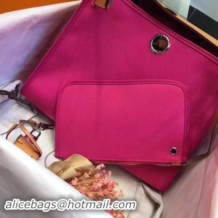 Good Product Hermes Herbag 31CM Original Canvas Leather & Calfskin 45987 Pink&Brown