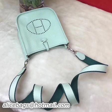 Low Price Hermes Evelyne mini 17cm Messenger Bag Original Calf Leather H1187 Light Green