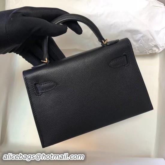 Good Quality Hermes Kelly 20cm Tote Bag Original Leather KL20 black