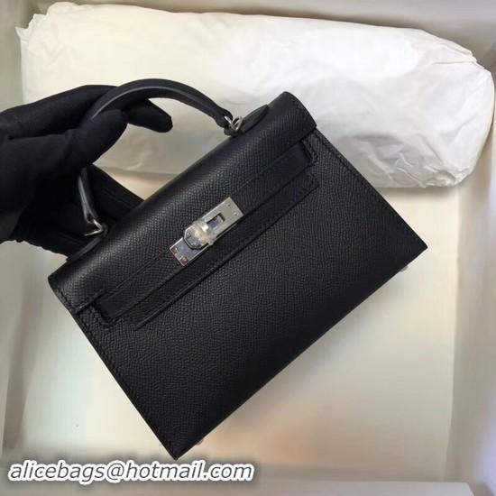 Good Quality Hermes Kelly 20cm Tote Bag Original Leather KL20 black