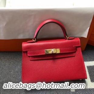 Trendy Design Hermes Kelly 20cm Tote Bag Original Leather KL20 red