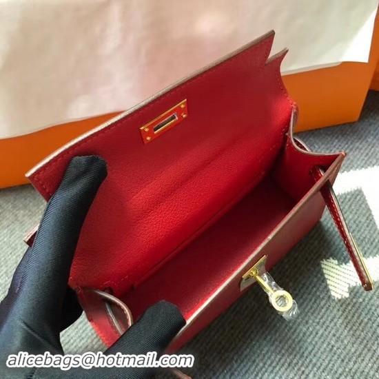 Trendy Design Hermes Kelly 20cm Tote Bag Original Leather KL20 red