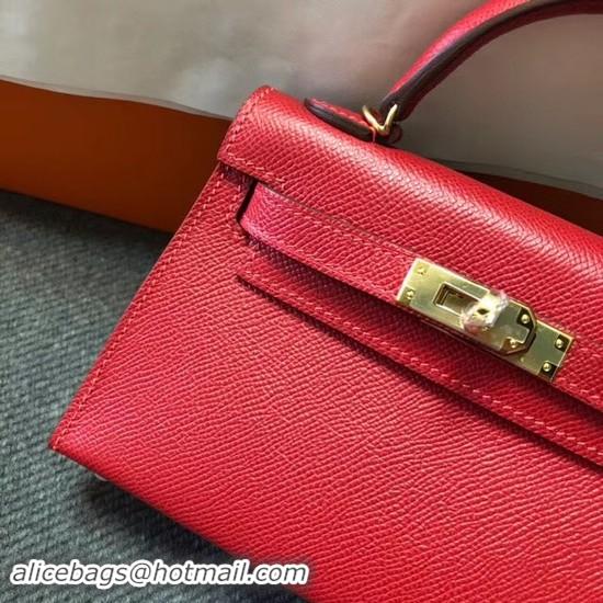 Trendy Design Hermes Kelly 20cm Tote Bag Original Leather KL20 red