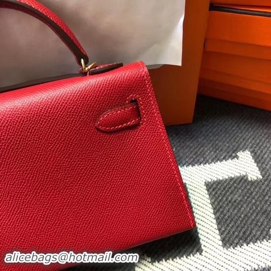 Trendy Design Hermes Kelly 20cm Tote Bag Original Leather KL20 red