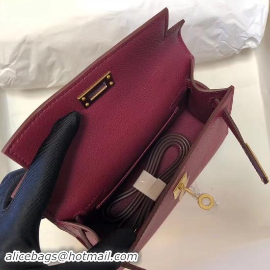 Shop Cheap Hermes Kelly 20cm Tote Bag Original Leather KL20 Fuchsia