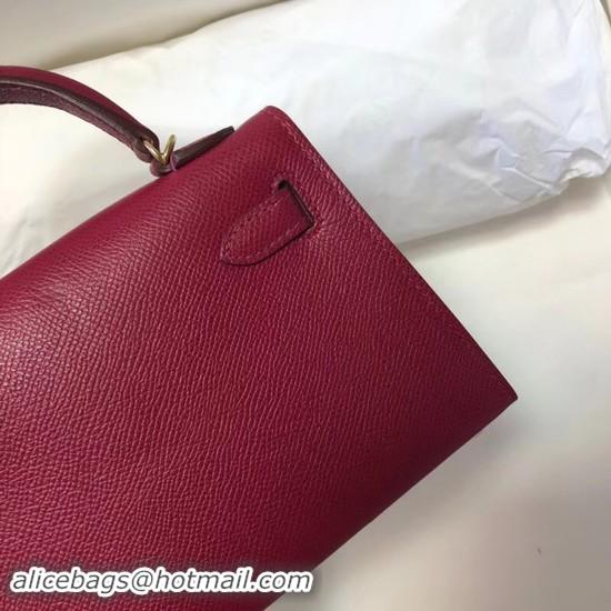 Shop Cheap Hermes Kelly 20cm Tote Bag Original Leather KL20 Fuchsia