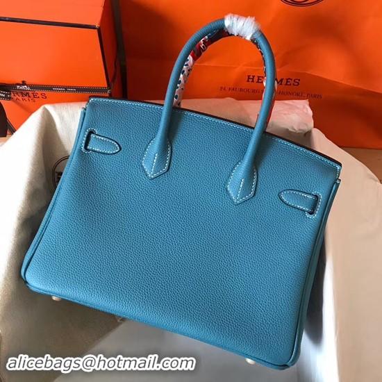 Fashion Hermes Birkin Tote Bag Original Togo Leather BK35 blue