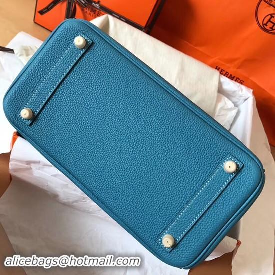 Fashion Hermes Birkin Tote Bag Original Togo Leather BK35 blue