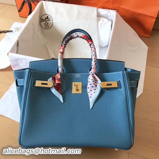 Fashion Hermes Birkin Tote Bag Original Togo Leather BK35 blue