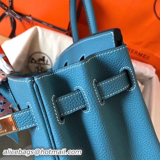 Fashion Hermes Birkin Tote Bag Original Togo Leather BK35 blue