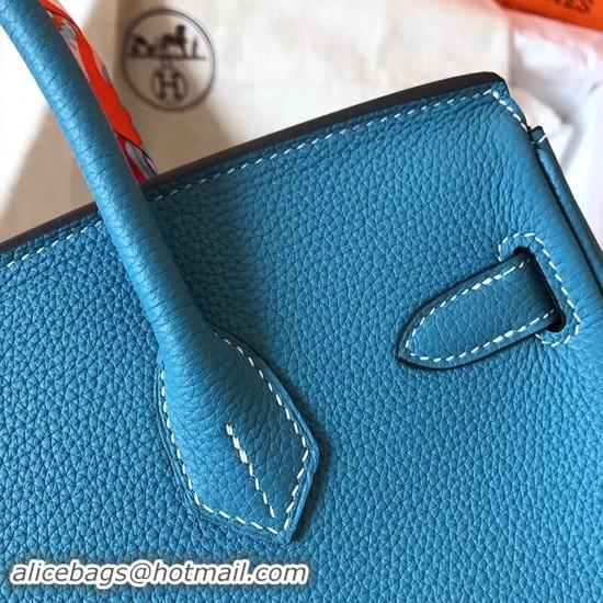 Fashion Hermes Birkin Tote Bag Original Togo Leather BK35 blue