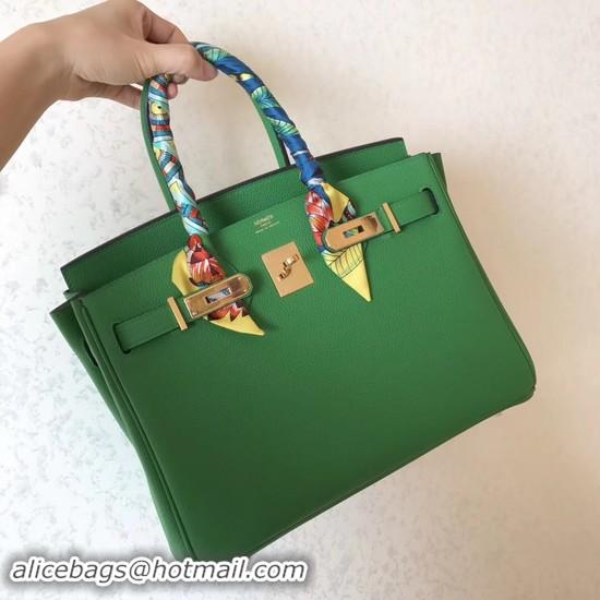 Stylish Hermes Birkin Tote Bag Original Togo Leather BK35 Green