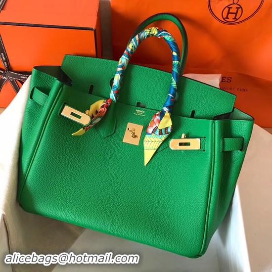 Stylish Hermes Birkin Tote Bag Original Togo Leather BK35 Green