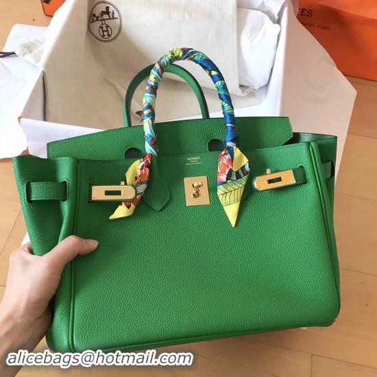 Stylish Hermes Birkin Tote Bag Original Togo Leather BK35 Green