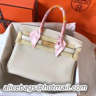 Good Quality Hermes Birkin Tote Bag Original Togo Leather BK35 cream