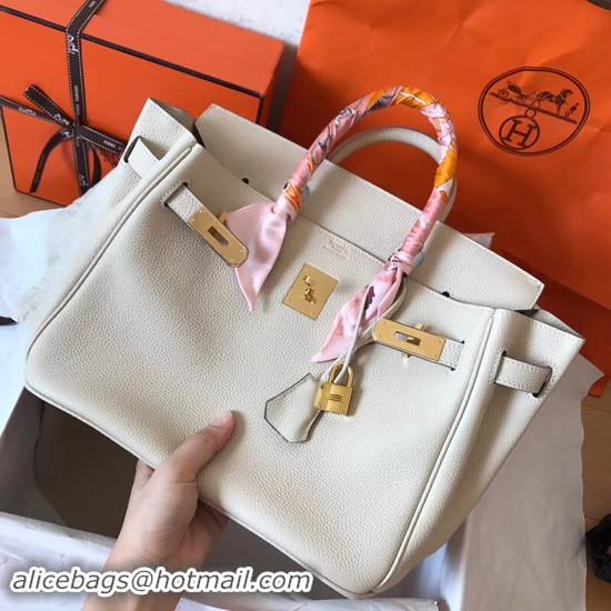 Good Quality Hermes Birkin Tote Bag Original Togo Leather BK35 cream