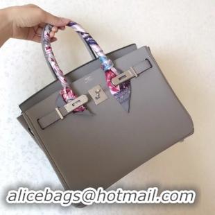 Classic Hot Hermes Birkin Tote Bag Original Togo Leather BK35 Grey