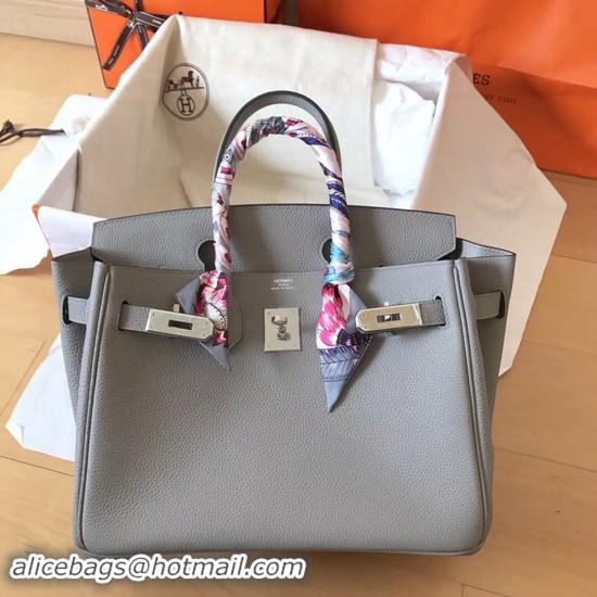 Classic Hot Hermes Birkin Tote Bag Original Togo Leather BK35 Grey