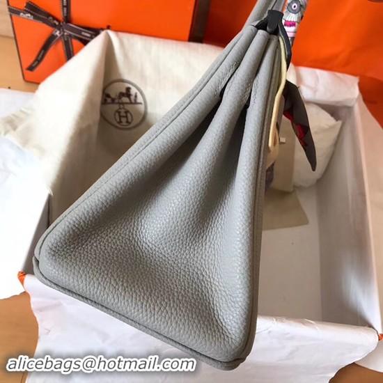 Classic Hot Hermes Birkin Tote Bag Original Togo Leather BK35 Grey