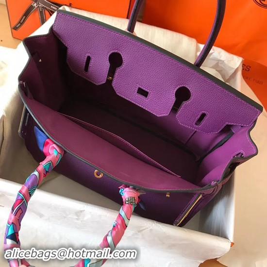 Perfect Hermes Birkin Tote Bag Original Togo Leather BK35 purple