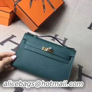 Fashion Hermes Kelly 22CM Tote Bag Original Epsom Leather KL22 Dark Green