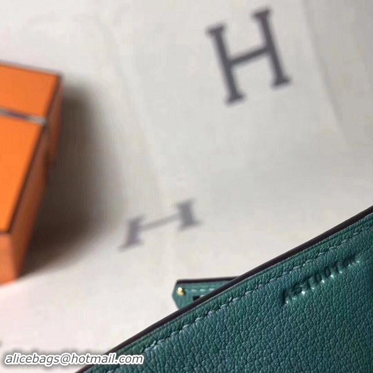 Fashion Hermes Kelly 22CM Tote Bag Original Epsom Leather KL22 Dark Green