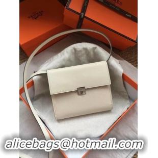 Grade Hermes Clutch Epsom calfskin cross-body bag H0589 white