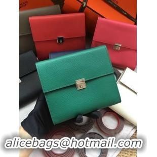 Good Looking Hermes Clutch Epsom calfskin H0589 Green