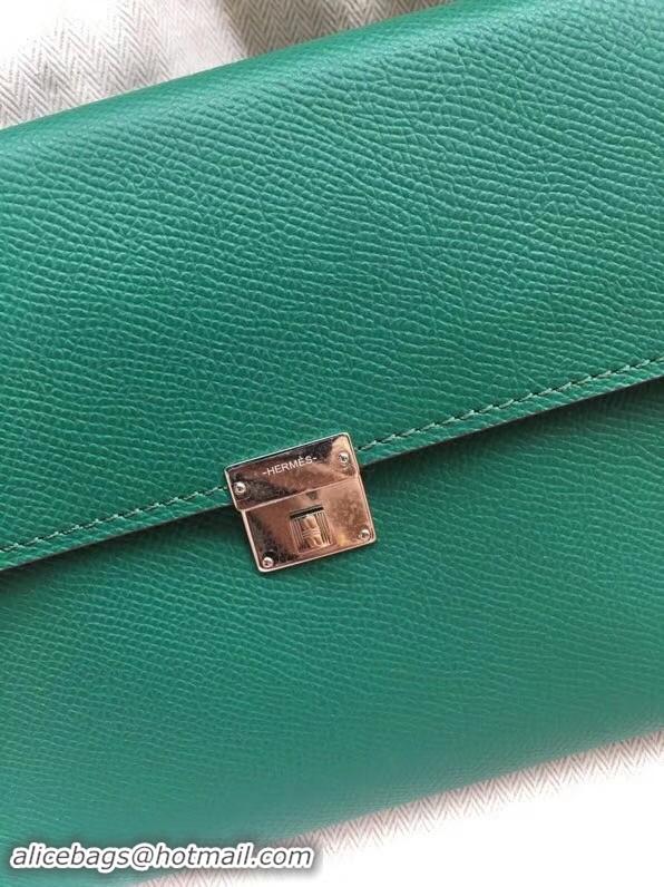 Good Looking Hermes Clutch Epsom calfskin H0589 Green