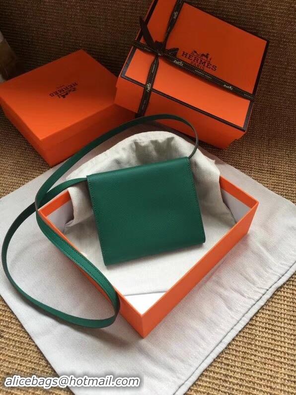 Good Looking Hermes Clutch Epsom calfskin H0589 Green