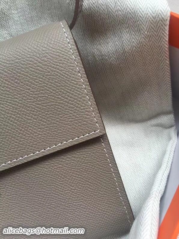 Best Price Hermes Clutch Epsom calfskin H0589 grey