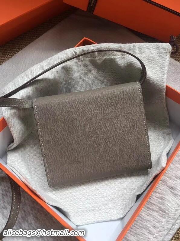 Best Price Hermes Clutch Epsom calfskin H0589 grey