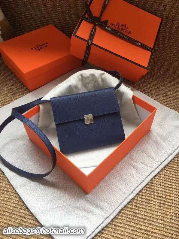 Luxury Hermes Clutch Epsom calfskin H0589 Dark Blue