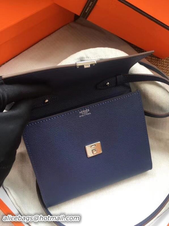 Luxury Hermes Clutch Epsom calfskin H0589 Dark Blue