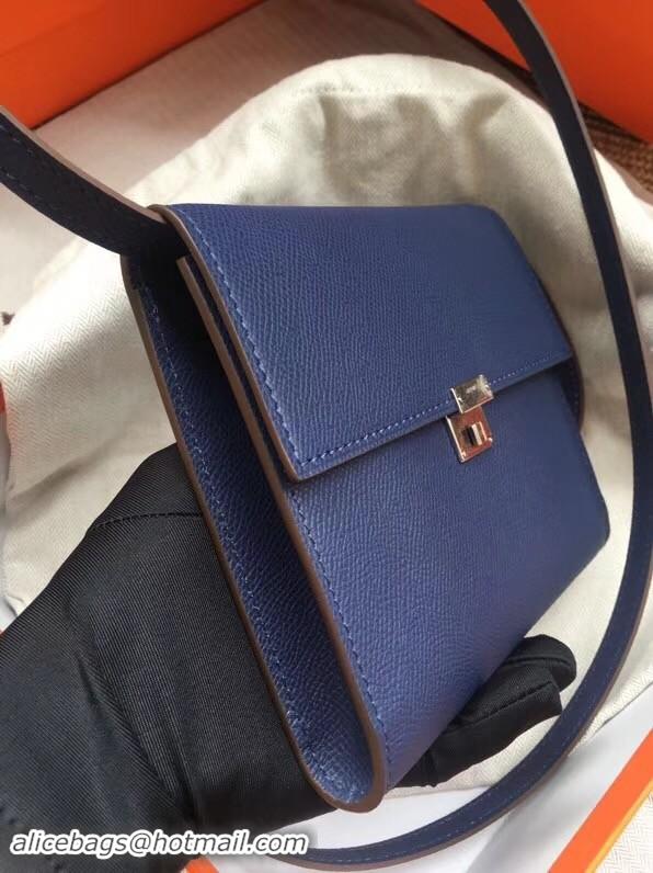 Luxury Hermes Clutch Epsom calfskin H0589 Dark Blue