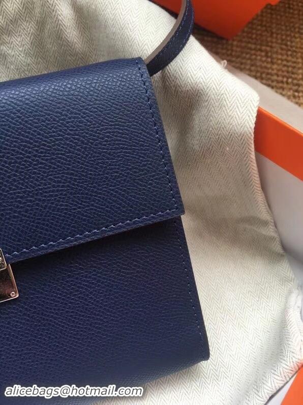 Luxury Hermes Clutch Epsom calfskin H0589 Dark Blue