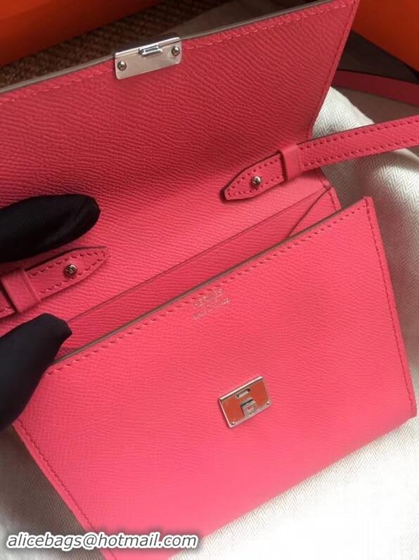 Best Product Hermes Clutch Epsom calfskin H0589 Rose