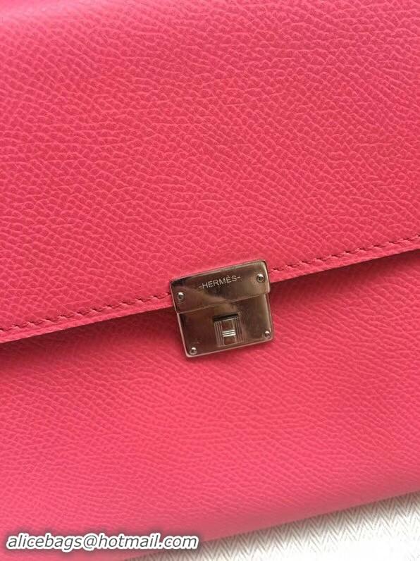 Best Product Hermes Clutch Epsom calfskin H0589 Rose