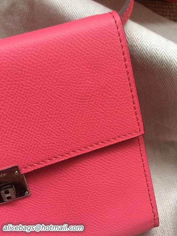 Best Product Hermes Clutch Epsom calfskin H0589 Rose