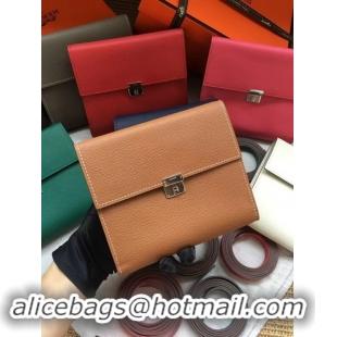 Most Popular Hermes Clutch Epsom calfskin H0589 Brown