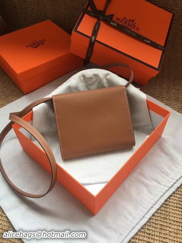 Most Popular Hermes Clutch Epsom calfskin H0589 Brown