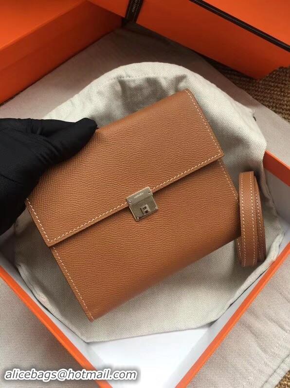 Most Popular Hermes Clutch Epsom calfskin H0589 Brown