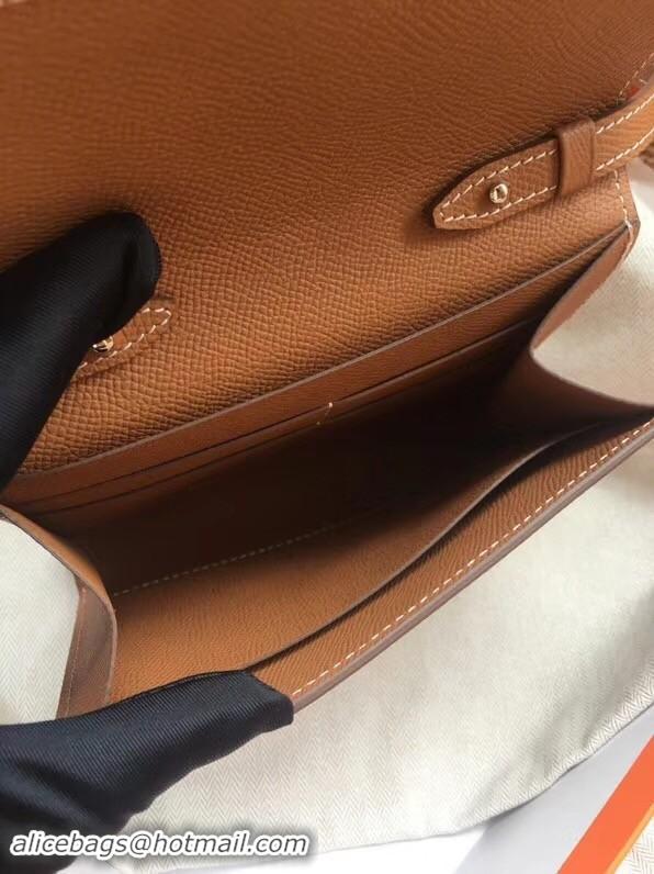 Most Popular Hermes Clutch Epsom calfskin H0589 Brown