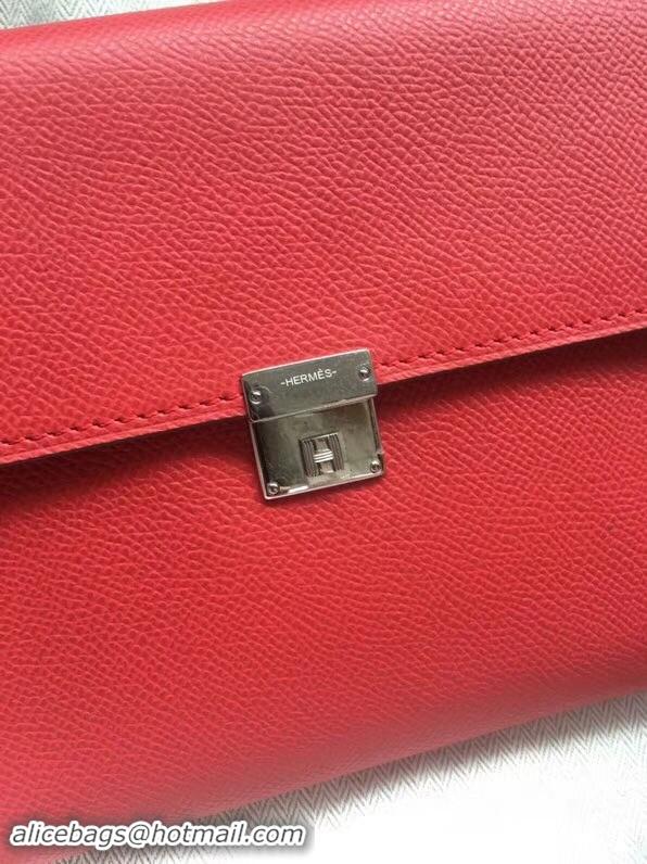 Perfect Hermes Clutch Epsom calfskin H0589 Red