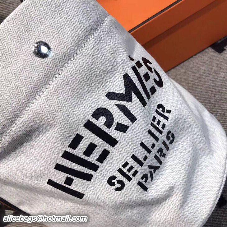 Luxury Hermes H Sac De Pansage Canvas HS18237 White