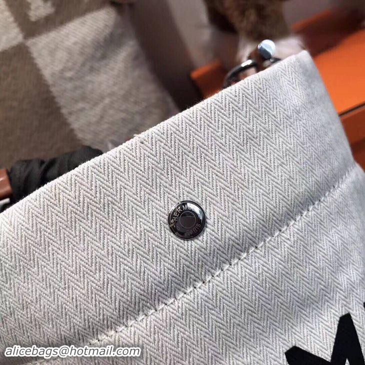 Luxury Hermes H Sac De Pansage Canvas HS18237 White